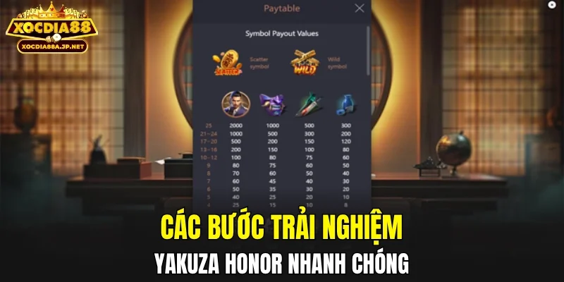 Các bước trải nghiệm Yakuza Honor nhanh chóng